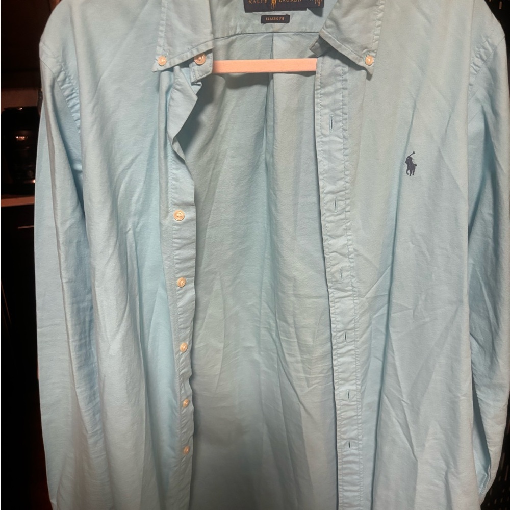 Ralph Lauren Men's Sky Blue Button Down Shirt